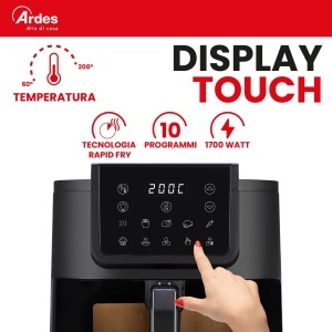 Friteuza cu aer cald Ardes ARFRYA08LV, 8 litri, negru, cu display digital - Img 7