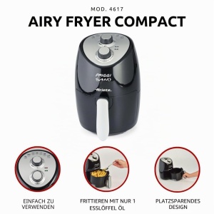 Friteuza cu aer cald Ariete 4617, 2 l, 1000 W, Negru - Img 2