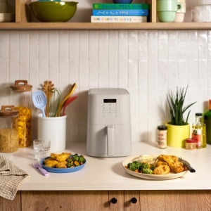 Friteuza cu aer cald Bella Slim 4.0 Qt, capacitate XL, 1300W, Oatmilk - Img 8