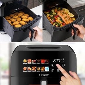 Friteuza cu aer cald BEPER P101FRI091, 9 Litri, 1800 W, Touchscreen - Img 4