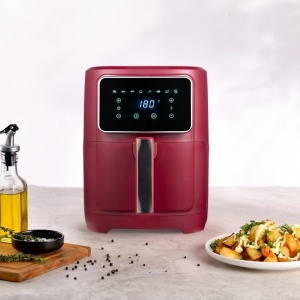 Friteuza cu aer cald BERGNER MAROON 1800W 6.9L cu ceramica, 8 programe - Img 6