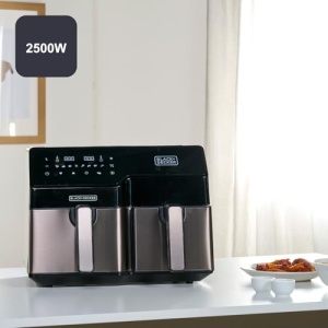 Friteuza cu aer cald BLACKDECKER BXAF9000E 2500W Double Cooking 9L - Img 2