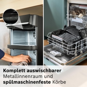 Friteuza cu aer cald Bosch MAFD661B0, 12L, 6 programe, neagra - Img 7