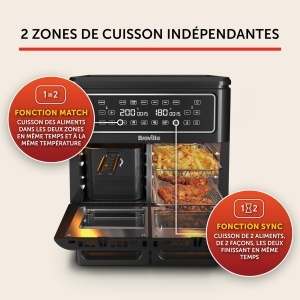 Friteuza cu aer cald Breville Halo Flexi, 11 litri, 2400 W, 12 moduri de preparare - Img 4