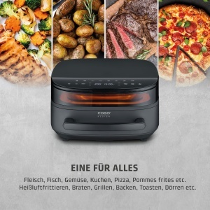 Friteuza cu aer cald CASO AirFryPizzaChef, 6L, Dual-Heating, Design compact - Img 9