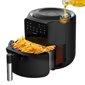 Friteuza cu aer cald Cecotec Cecofry Rain. 5.5L, spray de ulei integrat, 7 niveluri, tehnologie avansata, 1550W, panou tactil. - Img 1