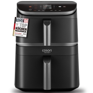 Friteuza cu aer cald COSORI 108L 2 compartimente motor DC argintiu