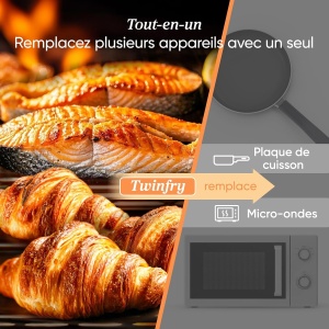 Friteuza cu aer cald COSORI TwinFry 10L, 5-in-1, control inteligent - Img 8