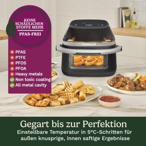 Friteuza cu aer cald Cuisinart ClearView, 8.5L, 230C, PFAS-free - Img 8