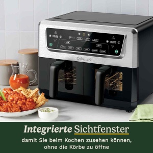 Friteuza cu aer cald Cuisinart XXL 10,4L argintie, fara substante nocive - Img 5