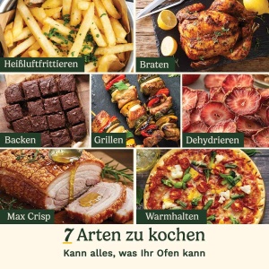 Friteuza cu aer cald Cuisinart XXL 2 zone 52L x 2 Functie 6-in-1 Negru - Img 7