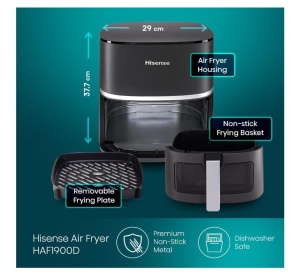 Friteuza cu aer cald Hisense HAF1900D, 7L, 1800W, Display LED, 10 programe automate - Img 9