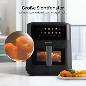Friteuza cu aer cald Hisense HAF2100DCD 2100W 77L Negru 10 programe presetate - Img 10