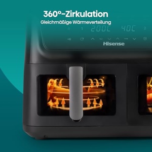 Friteuza cu aer cald Hisense HAF2700DCD 11L Negru 2700W 8 programe presetate - Img 13