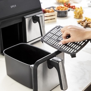 Friteuza cu aer cald InnovaGoods Fryinn Double 8L 3400W Negru - Img 3