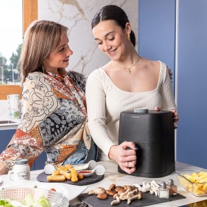 Friteuza cu aer cald InnovaGoods Fryinn Lite 2000, 2L, 1200W, Negru - Img 6