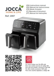 Friteuza cu aer cald JOCCA 8L 1800W Negru - Img 2
