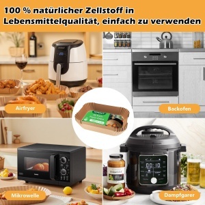 Friteuza cu aer cald Ninja AF300EU, 120 bucati hartie antiaderenta, compatibila cu modele duale - Img 6