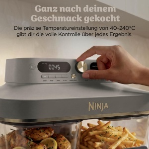 Friteuza cu aer cald Ninja CRISPi DualZone, 7.6 L, 8 functii, sticla - Img 8