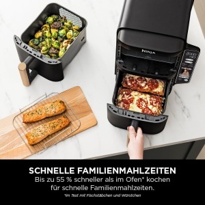 Friteuza cu aer cald Ninja Double Stack XL SL400EUCP 95L NegruCupru 6 functii 2 sertare - Img 10