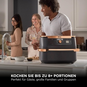 Friteuza cu aer cald Ninja Foodi FlexDrawer, 10.4L, Dual Zone, NegruCupru - Img 10