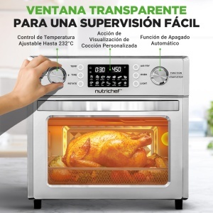 Friteuza cu aer cald NutriChef 26 Litri cu Rotisor si 14 Programe - Img 3