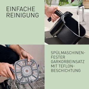Friteuza cu aer cald Panasonic NF-CC500 5L 11 programe abur suplimentar gri mat - Img 10