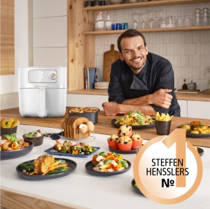 Friteuza cu aer cald Philips Airfryer Combi 7000 XXL HD987620 83L 22 functii WiFi Alb - Img 3