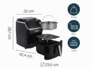 Friteuza cu aer cald Princess 182080, 6.5L, 1700W, 8 programe - Img 5