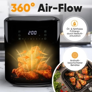 Friteuza cu aer cald ProfiCook PC FR 1294 H 65L 8 programe 80-200degC Inox - Img 4