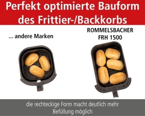 Friteuza cu aer cald Rommelsbacher FRH 1500 5L Tehnologie Hot Air Convection - Img 5