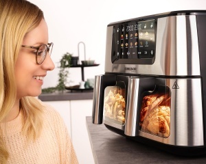 Friteuza cu aer cald Rommelsbacher FRH 2650, 2 cosuri de 5,5 litri, 12 programe - Img 5