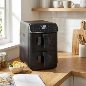 Friteuza cu aer cald Salter VertiCook, 9 l, 2400 W, 2 sertare - Img 4