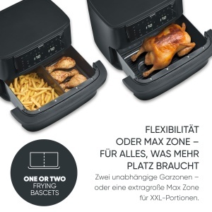 Friteuza cu aer cald Severin Max Zone Flex FR 9599 9L 2600W Negru Mat - Img 4
