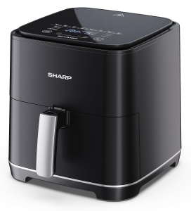 Friteuza cu aer cald SHARP AF-GS552AE-B 5.5L cu control digital - functie de afisaj tactil, 8 programe, 1650W, negru, coacere fara ulei - Img 2