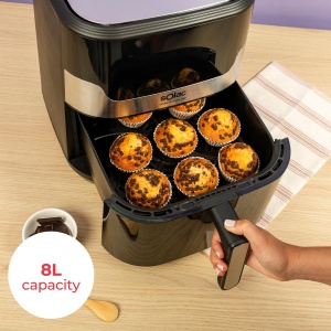 Friteuza cu aer cald Solac Leviter Gourmet G80 8L Ecran digital 8 programe presetate - Img 4