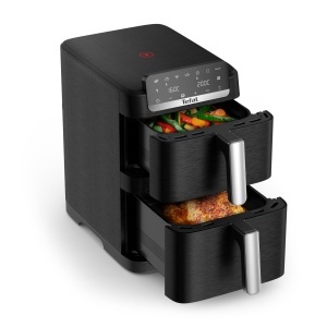 Friteuza cu aer cald Tefal Easy Fry Crispy Stack, 46 litri, negru