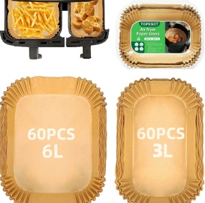 Friteuza cu aer cald TopEsct pentru Philips Airfryer si Tefal, 120 bucati, 21x17 cm si 21x11 cm