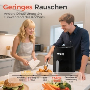 Friteuza cu aer cald YASHE 4.2L, 1500W, LED Touchscreen, 6 programe - Img 7