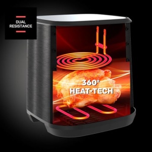 Friteuza cu aer Taurus Air Fry Digital 360 XL, 2100 W, 8 L, 12 programe, ecran tactil, rezistenta dubla, metal interior, preincalzit, fara BPA si PFOA, Carte de retete online - Img 4