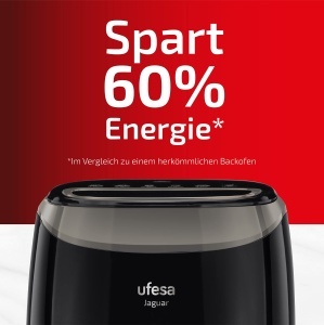 Friteuza cu aer Ufesa Jaguar Deep Fryer 35L 8 programe presetate 1200 W panou tactil comutator temporizator temperatura 80deg-200deg fara BPA si PFOA  - Img 3