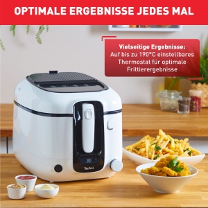 Friteuza electrica Tefal Super Uno, 2.2L, albaneagra, cu timer si filtru de miros - Img 3