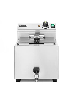 Friteuza HENDI, cu robinet de scurgere, friteuza, friteuza, reglabila pana la 190degC, zona rece, cu cos de prajit si capac, 10L, 400V, 6600W, 302x687x(H)375mm, otel inoxidabil - Img 2