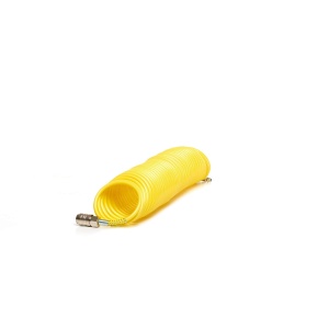 Furtun spiralat Michelin de 10 metri, furtun compresor de aer, conector rapid universal, presiune maxima: 10 bari, galben - Img 2