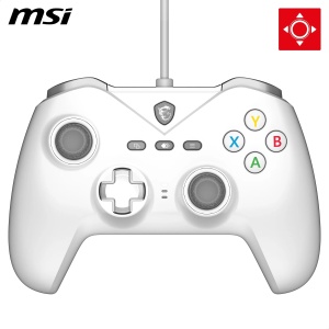 Gamepad MSI Force GC200 White cablu USB 30 vibratii duale analog sticks avansate - Img 2
