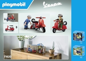 Garaj Vespa PLAYMOBIL 71620 cu Hebebuhne, 88 Piese, pentru 5 Ani - Img 5