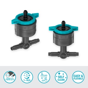 Gardena Micro-Dripper-System Picurator reglabil in linie de la 1 la 8 l/h, reglare a presiunii: Pentru plante cu cerinte diferite de apa, tehnologie de conectare simpla (13314-20) - Img 2