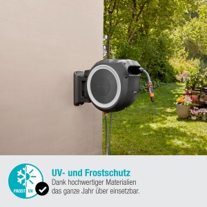 Gardena Wand-Schlauchbox RollUp ML Alb 25m Montare pe perete si tehnologie automata de rulare - Img 6