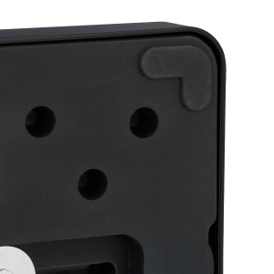 Garnitura WC Relaxdays, 2 in 1, Negru, Design Modern, Inox si Bambus - Img 8