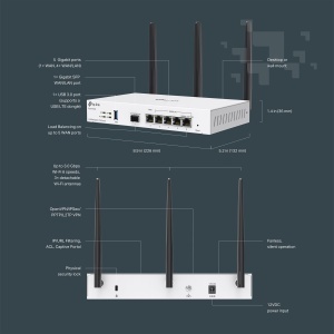Gateway WiFi TP-Link Festa FR365 AX3000, 6 porturi Gigabit, VPN, USB 3.0 - Img 6